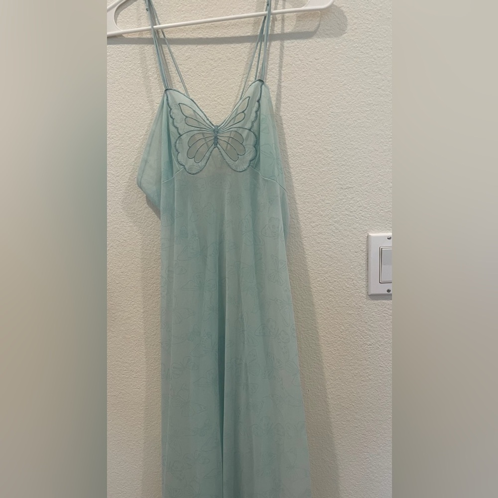 vintage Blue Butterfly Nightgown